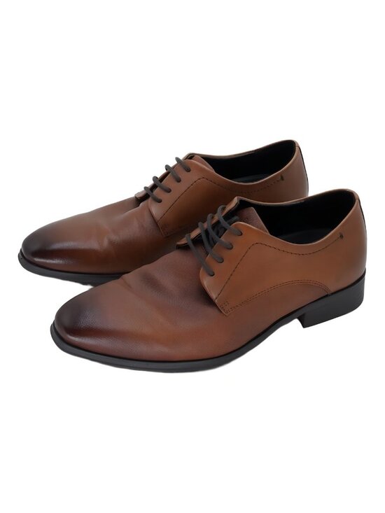 Calvin Klein Men\'s Dearl Lace Up Wing Tip Dress Shoe Medium Brown US 9M EU 42 main image 4